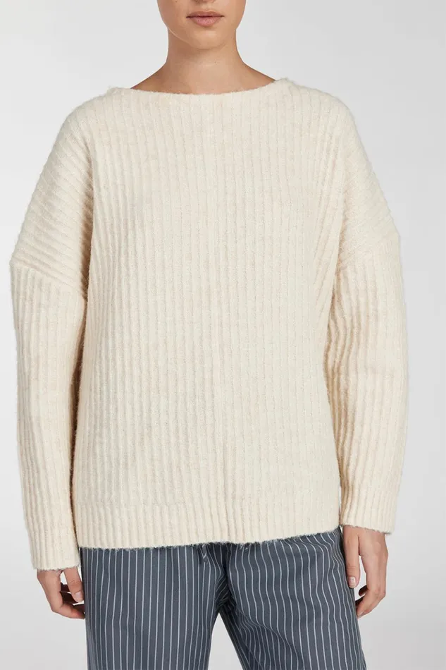 Women Sweaters DISSH PAULINE CREAM MARLE LONGLINE JUMPER