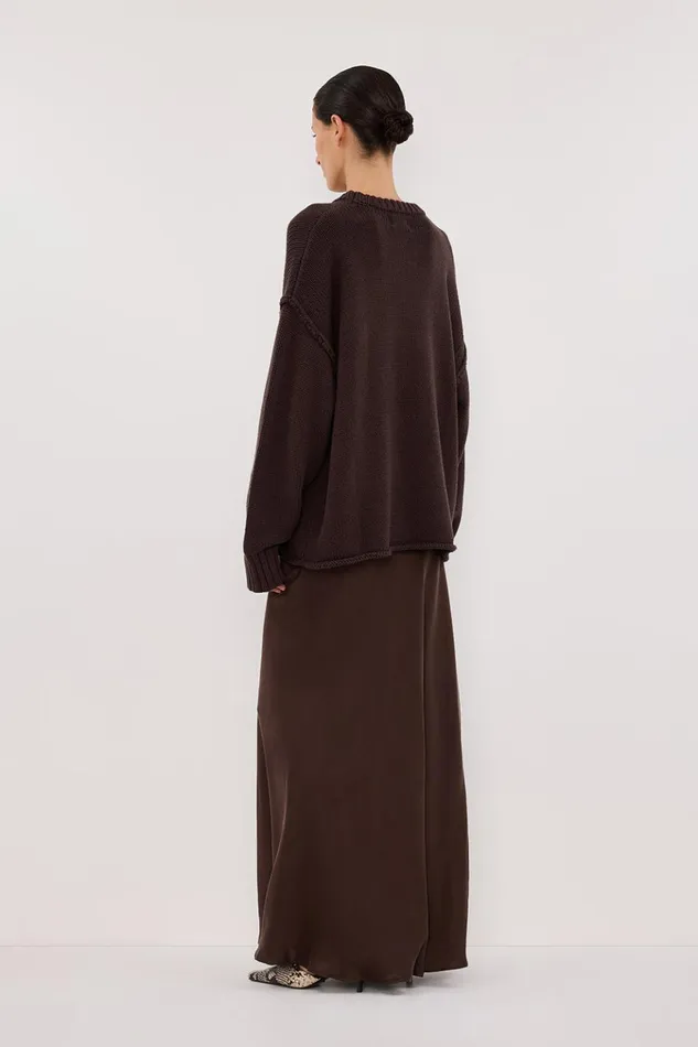 Women Sweaters DISSH ROY CHOC LONGLINE KNIT JUMPER