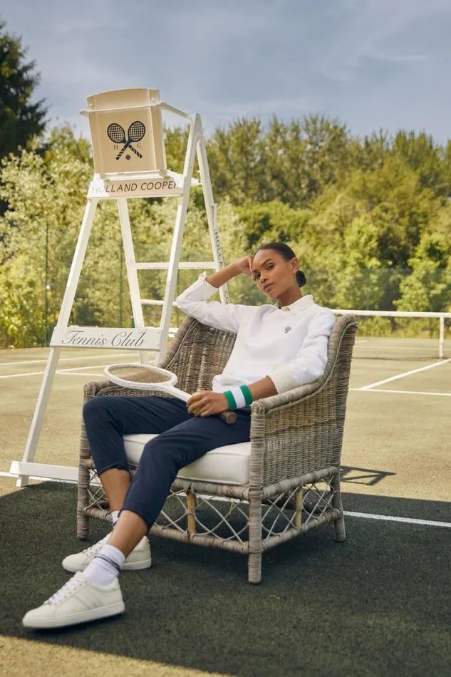 Women Sweatshirts Holland Cooper Racquets Crew White Women Sweatshirts Holland Cooper Racquets Crew White