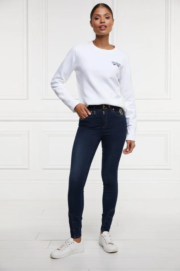Women Sweatshirts Holland Cooper Racquets Crew White Women Sweatshirts Holland Cooper Racquets Crew White