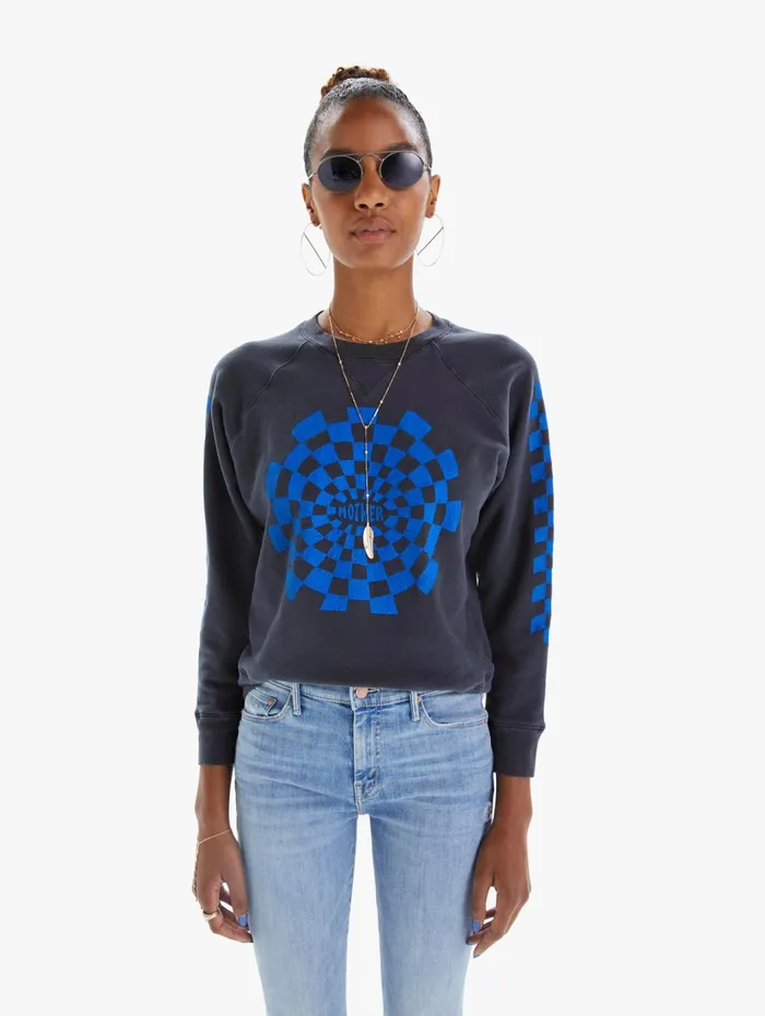 Women Sweatshirts Mother Denim The Square Charcoal