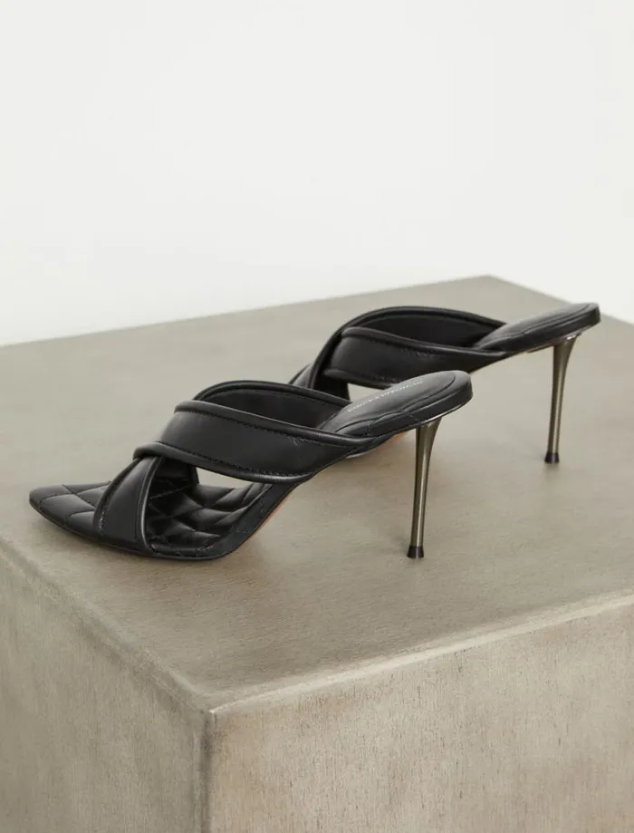 Women Talli Quilted Stiletto Sandal Black BCBG Shoes Women Talli Quilted Stiletto Sandal Black BCBG Shoes