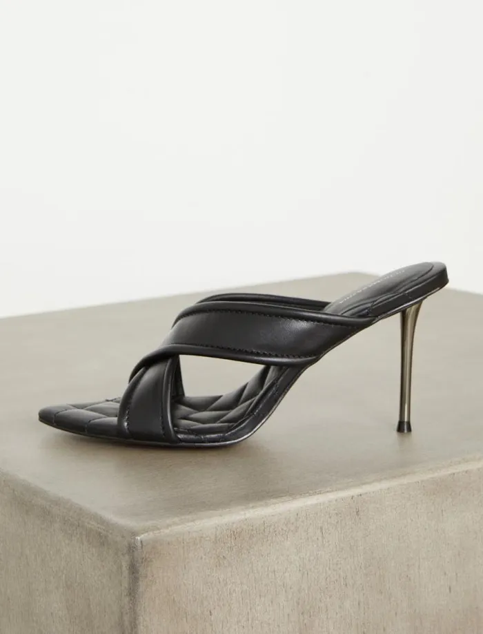 Women Talli Quilted Stiletto Sandal Black BCBG Shoes Women Talli Quilted Stiletto Sandal Black BCBG Shoes