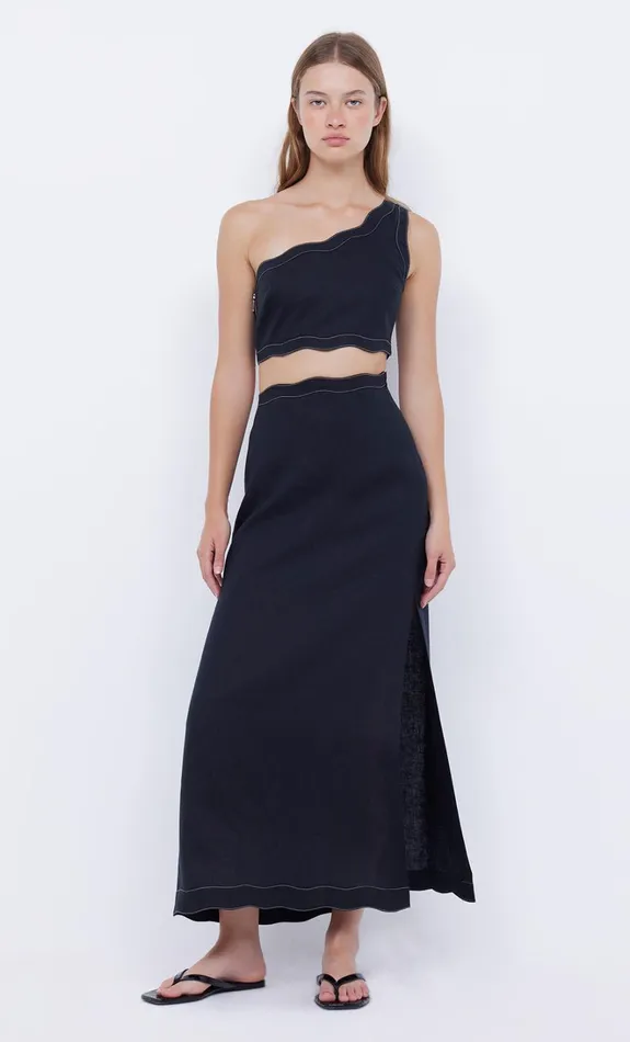 Women TALLULAH ASYM CROP TOP 8211 BLACKBLACK Bec Bridge Cropped
