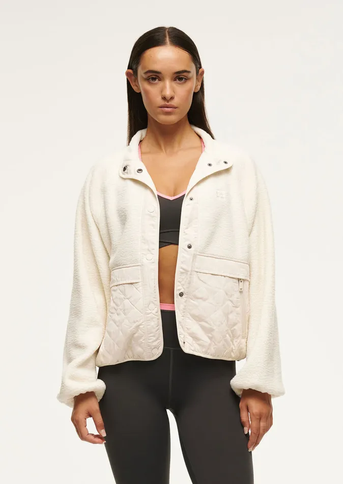 Women TECHNIQUE QUILT JACKET IN WHISPER WHITE Jackets PE Nation
