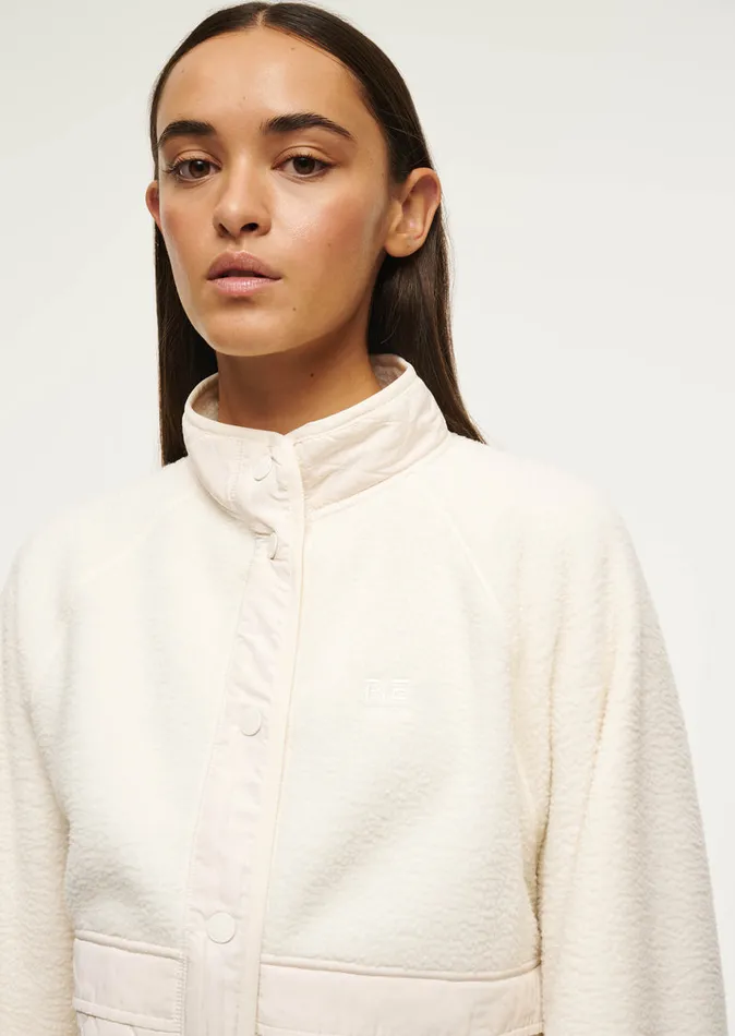 Women TECHNIQUE QUILT JACKET IN WHISPER WHITE Jackets PE Nation