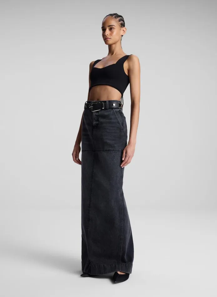 Women Tees and Tanks ALC Jordana Compact Knit Bra Black