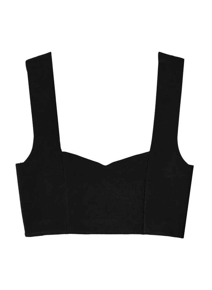 Women Tees and Tanks ALC Jordana Compact Knit Bra Black