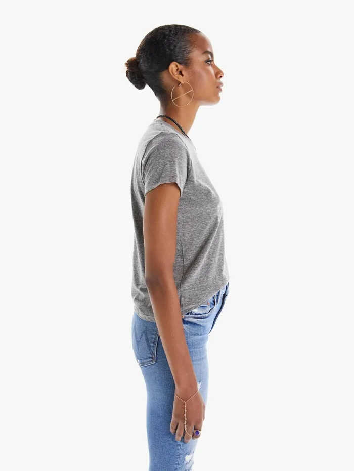 Women Tees Mother Denim The Boxy Goodie Goodie Heather Grey