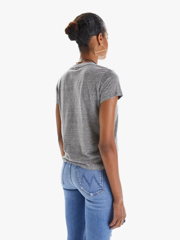 Women Tees Mother Denim The Boxy Goodie Goodie Heather Grey
