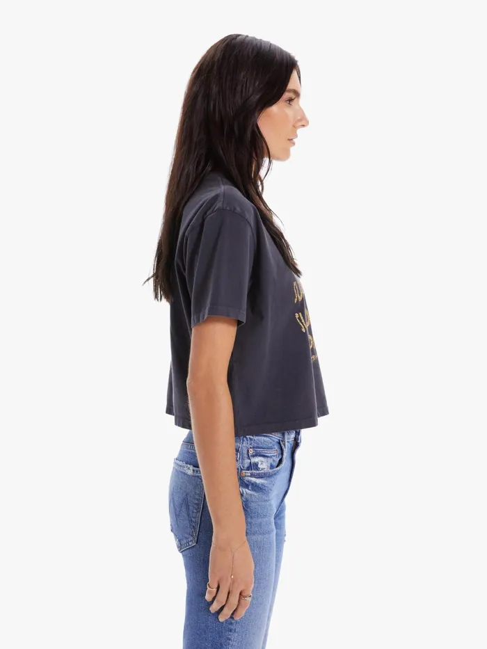 Women Tees Mother Denim The SS Slouch Charcoal
