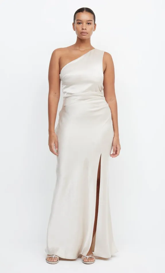 Women THE DREAMER ASYM DRESS 8211 SAND Bec Bridge Bridesmaid Dresses
