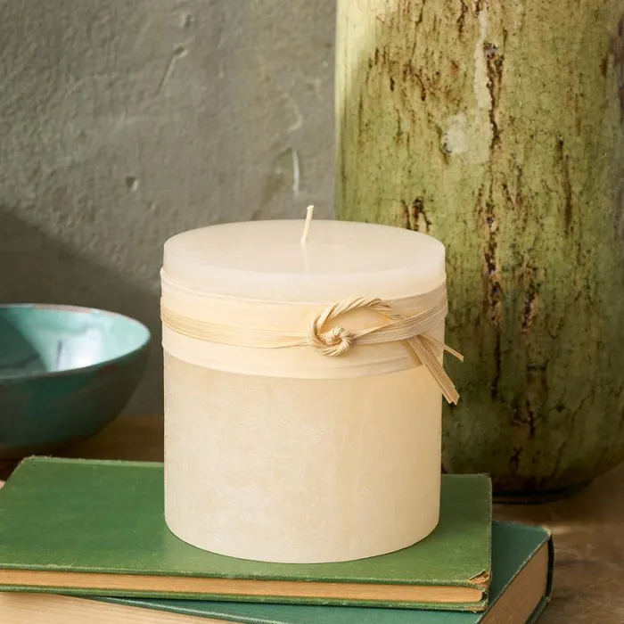 Women Timber Pillar Candle White Sundance Catalog Decor