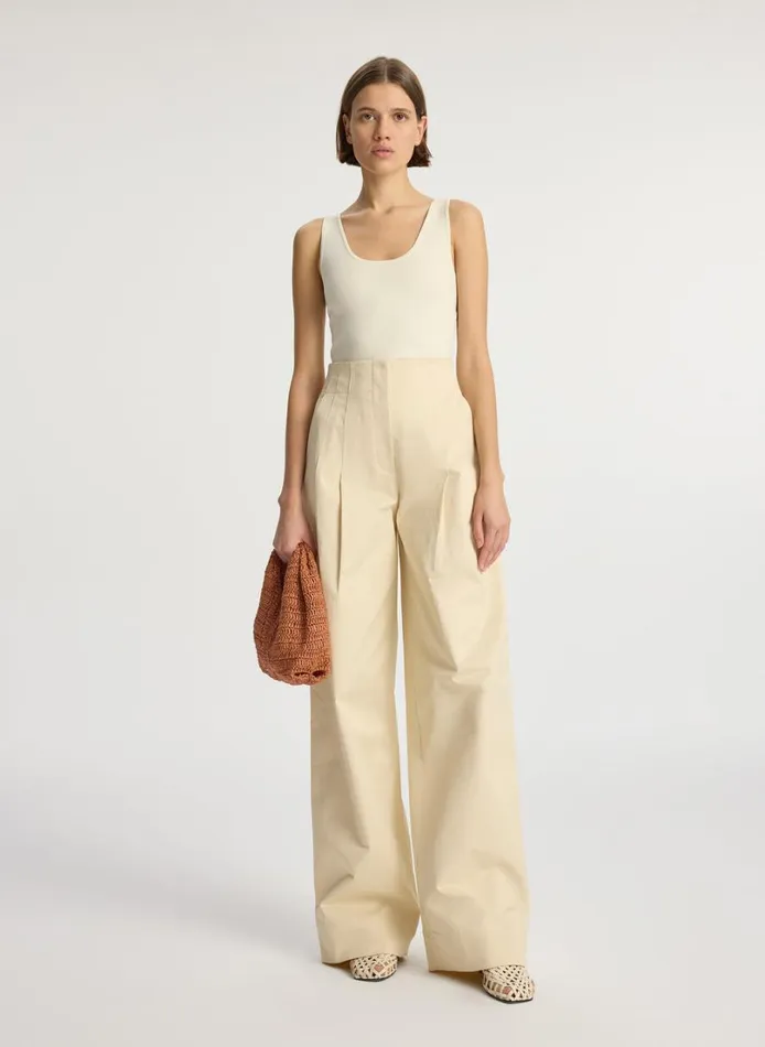 Women Tops ALC Cleo Compact Knit Top Bone