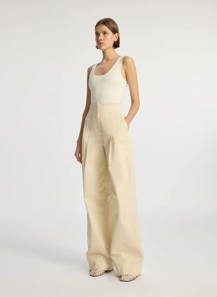 Women Tops ALC Cleo Compact Knit Top Bone