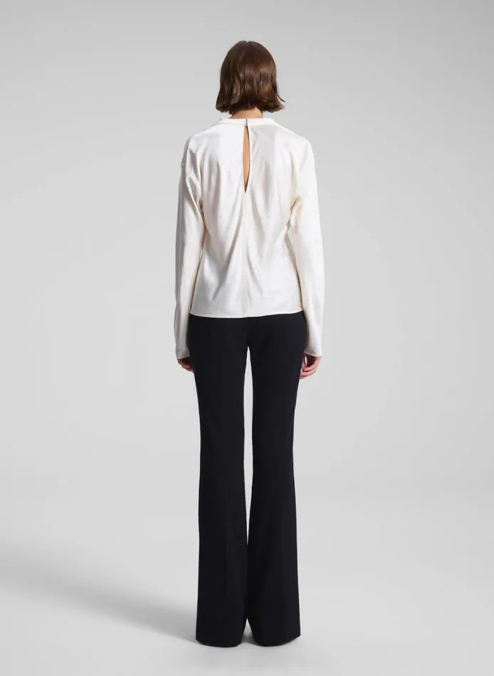 Women Tops ALC Georgia Embellished Satin Top Villa