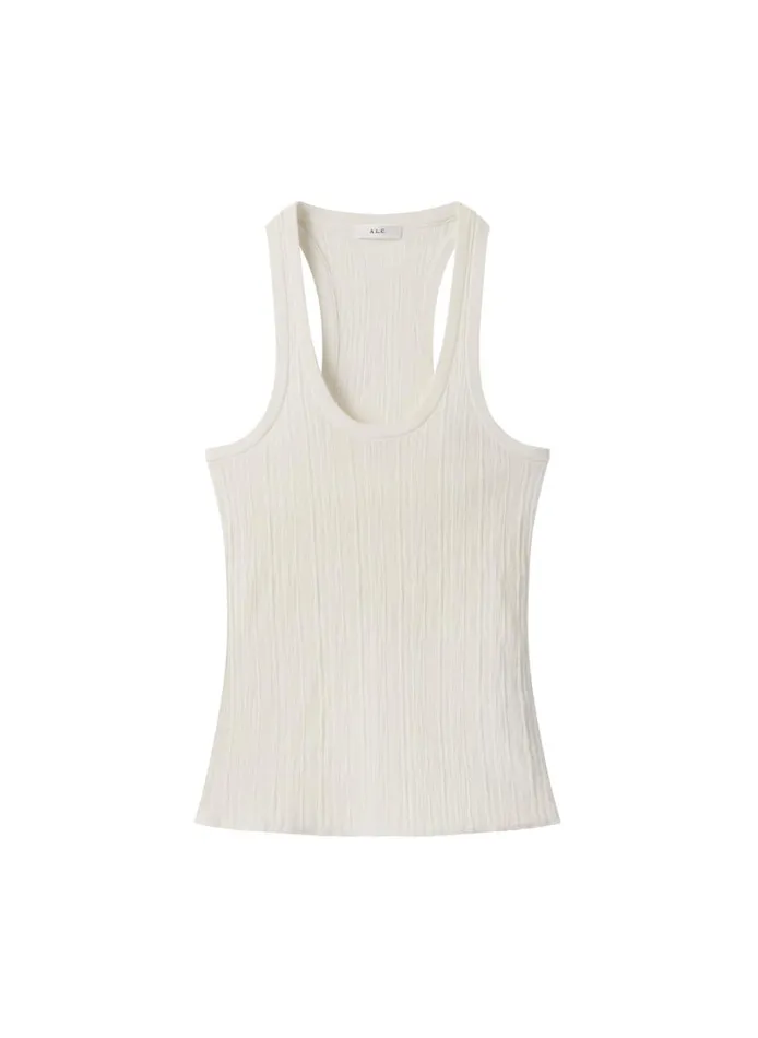 Women Tops ALC Iris Fine Cotton Knit Tank Bright White