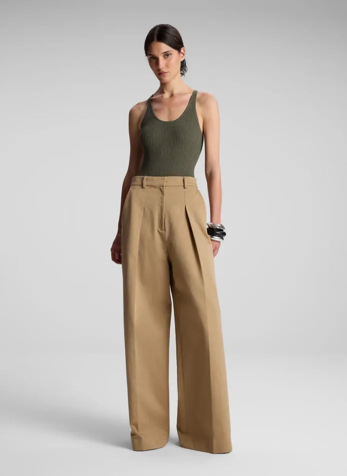 Women Tops ALC Lucy Ribbed Bodysuit Dark Sage