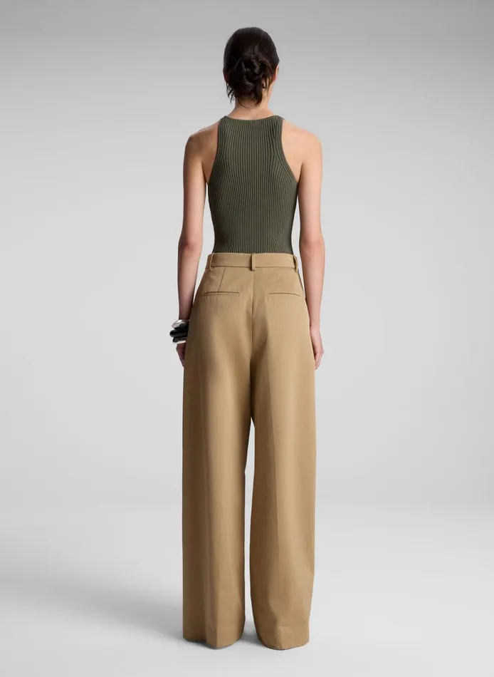 Women Tops ALC Lucy Ribbed Bodysuit Dark Sage