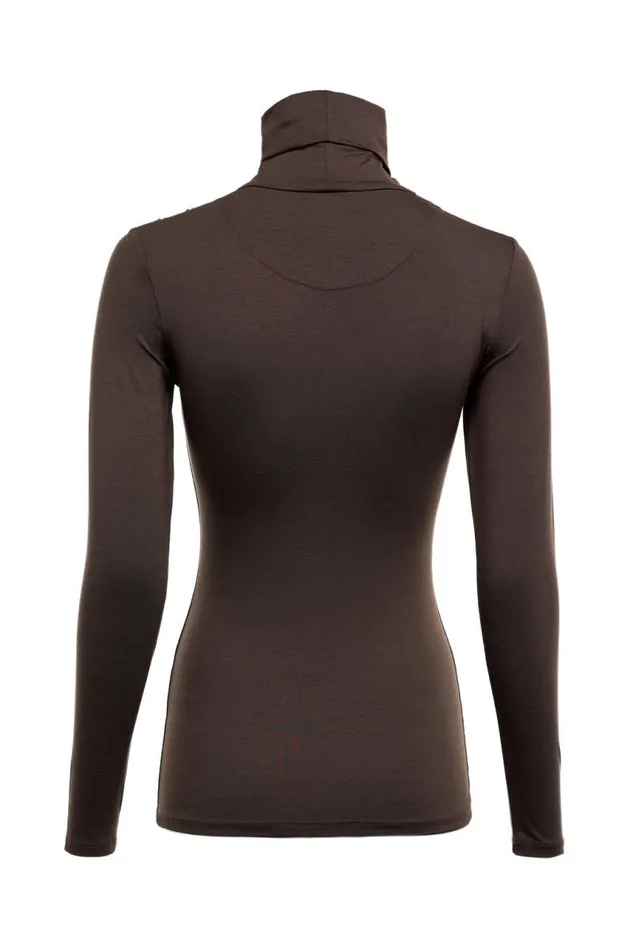 Women Tops Holland Cooper Essential Roll Neck Coffee Women Tops Holland Cooper Essential Roll Neck Coffee