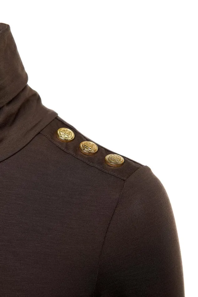 Women Tops Holland Cooper Essential Roll Neck Coffee Women Tops Holland Cooper Essential Roll Neck Coffee