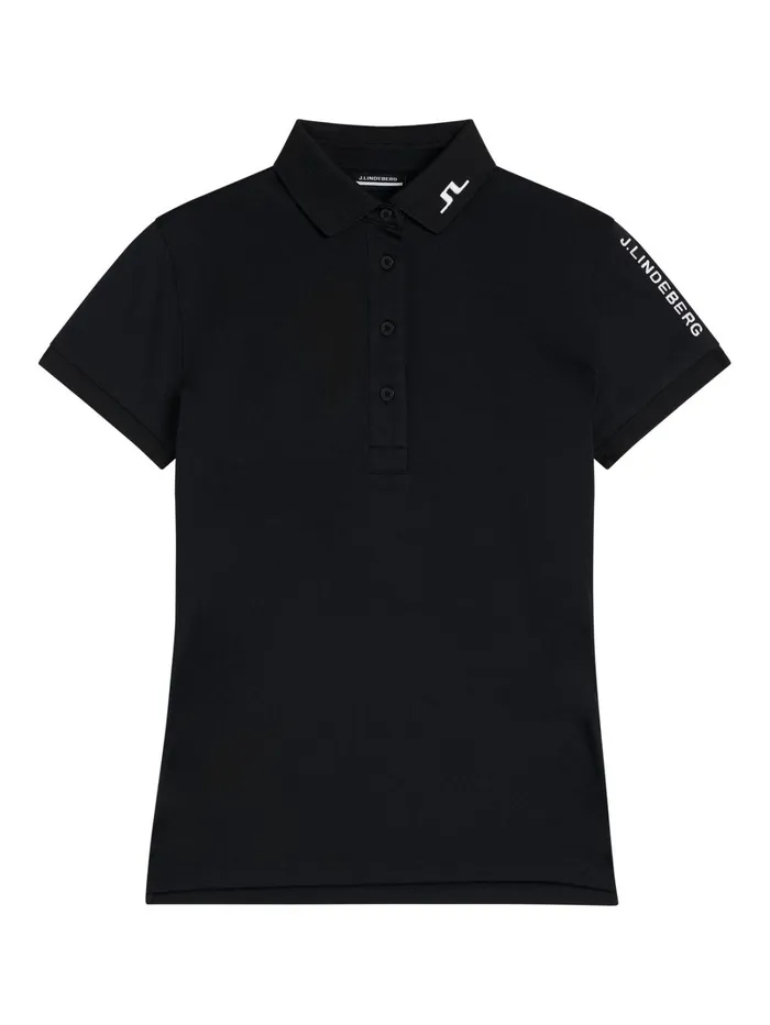 Women Tour Tech Golf Polo Black JLindeberg Polo Shirts Women Tour Tech Golf Polo Black JLindeberg Polo Shirts