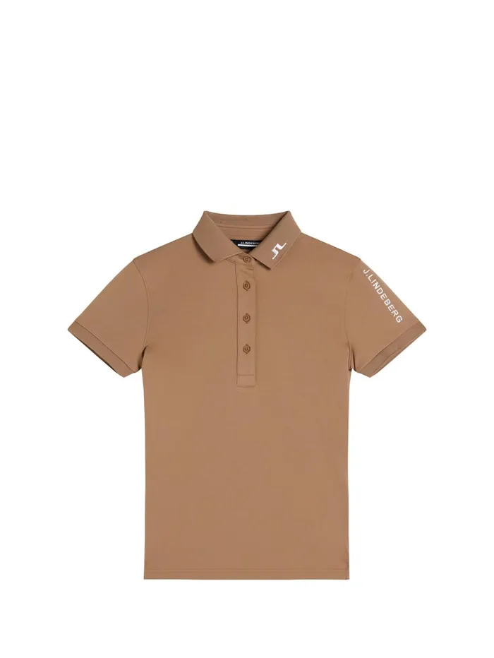 Women Tour Tech Polo Tiger Brown JLindeberg Polo Shirts Women Tour Tech Polo Tiger Brown JLindeberg Polo Shirts