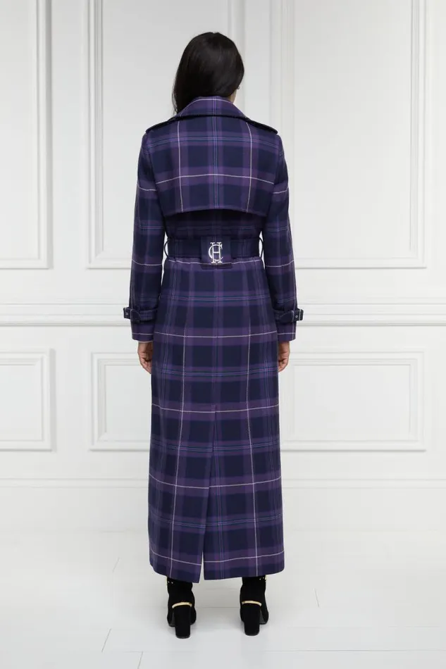 Women Trench Coats Holland Cooper Jubilee Full Length Marlborough Trench Jubilee Tartan