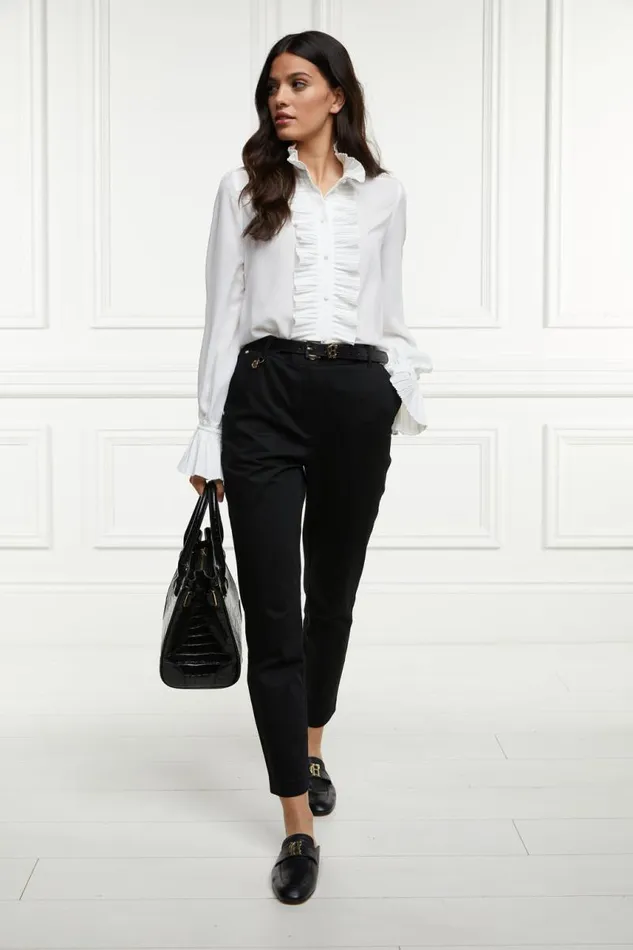 Women Trousers Holland Cooper Bexley Cigarette Trouser Black