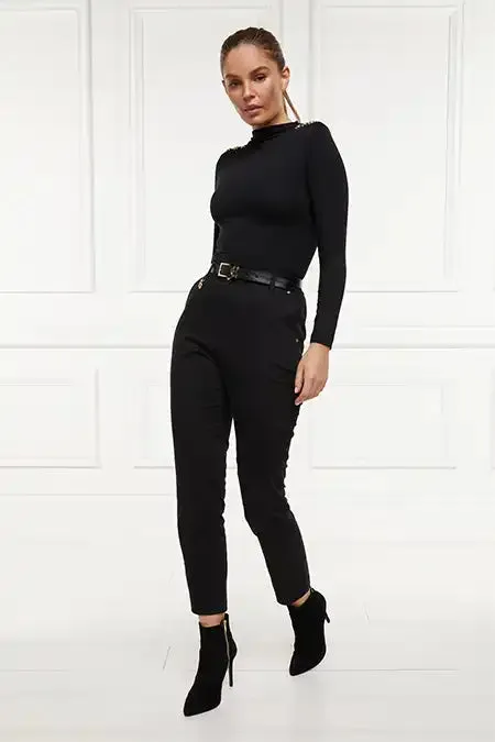 Women Trousers Holland Cooper Bexley Cigarette Trouser Black Women Trousers Holland Cooper Bexley Cigarette Trouser Black
