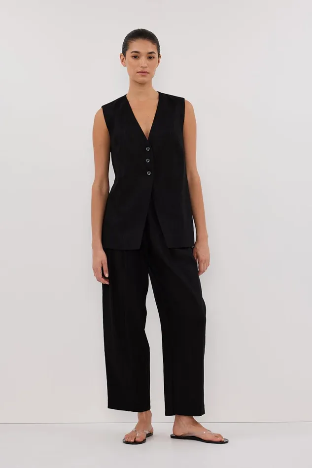 Women Vests DISSH BRAX BLACK LONGLINE VEST