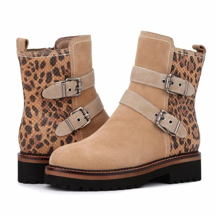 Women Vintage Havana Boots Booties Curtis 8211 Sand Cheetah Sand Cheetah