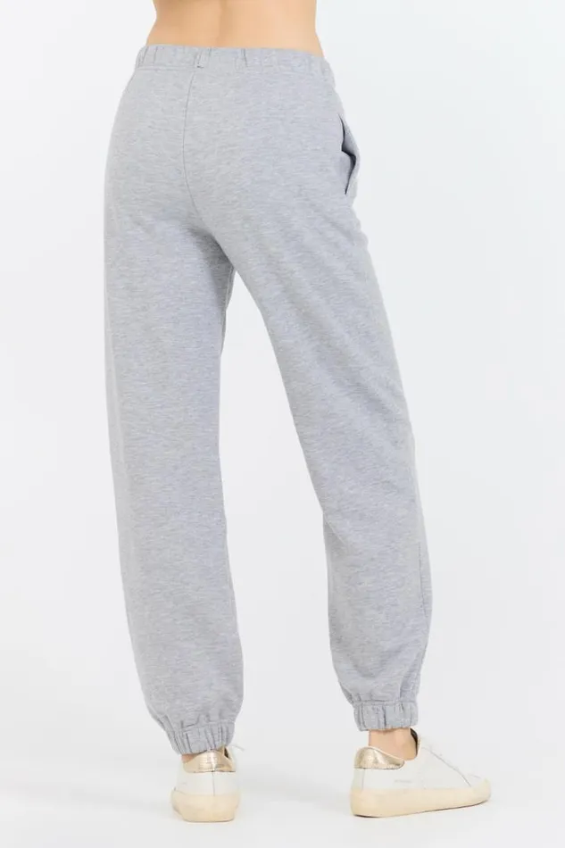 Women Vintage Havana Joggers Heather Grey Essential Fleece Jogger W Self Love Club Jogger Heather Grey