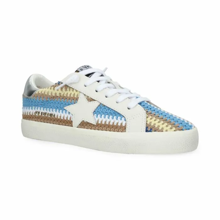 Women Vintage Havana Low Tops FLAIR 46 8211 BLUEBROWN CROCHET MULTI Bluebrown Crochet Multi