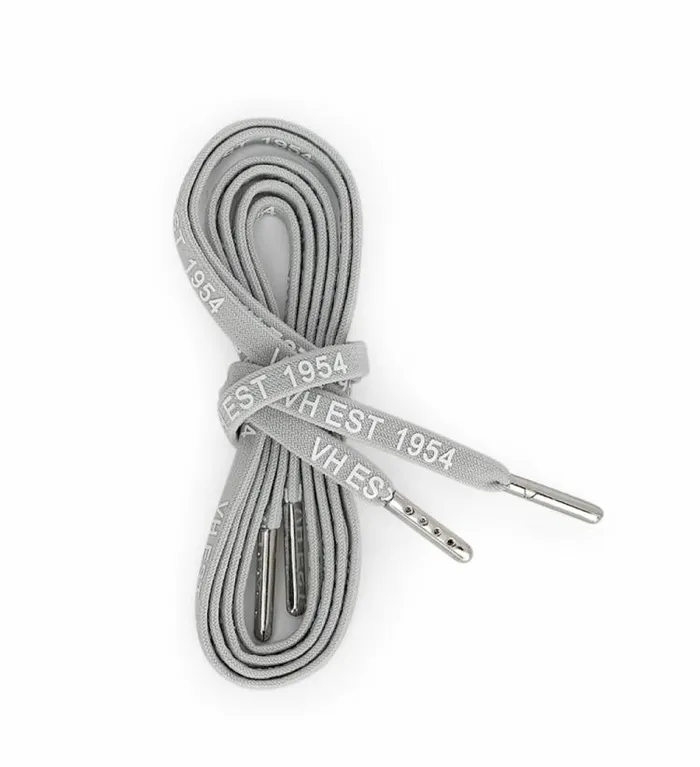 Women Vintage Havana Shoe Laces GREY WHITE SILVER TIP LACES Women Vintage Havana Shoe Laces GREY WHITE SILVER TIP LACES