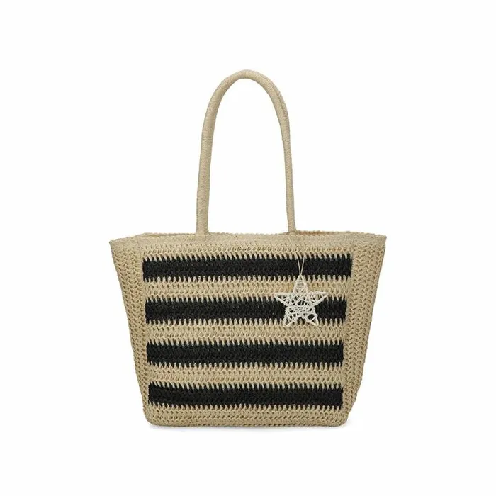 Women Vintage Havana Top Handle SLAM BAG 2 8211 BLACK WHITE