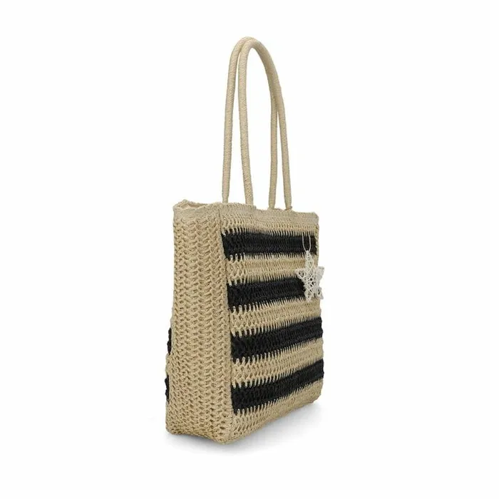 Women Vintage Havana Top Handle SLAM BAG 2 8211 BLACK WHITE