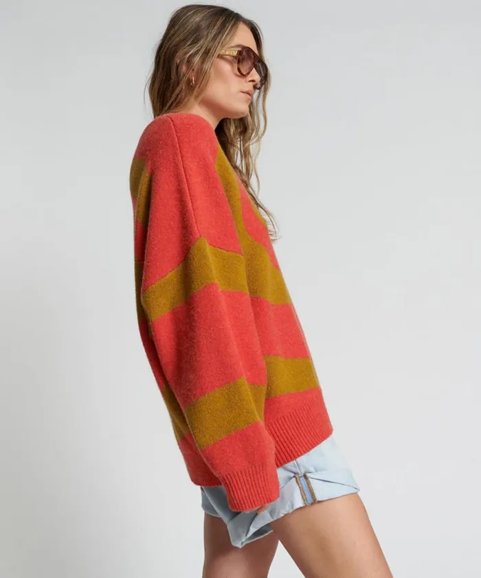 Women VORTEX KNIT SWEATER BROWN One Teaspoon Knitwear Women VORTEX KNIT SWEATER BROWN One Teaspoon Knitwear