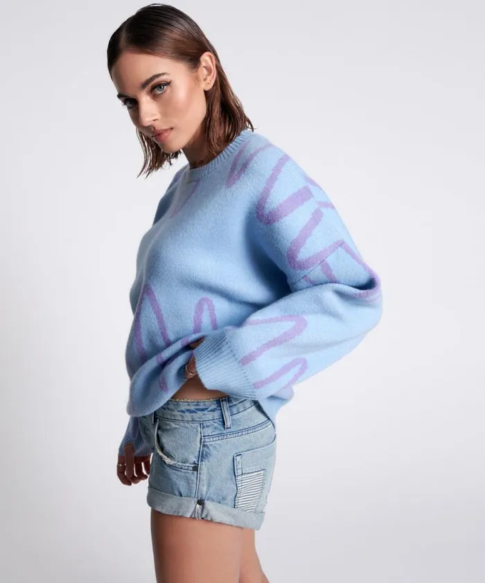 Women WAVE LENGTH KNIT SWEATER One Teaspoon Knitwear Women WAVE LENGTH KNIT SWEATER One Teaspoon Knitwear