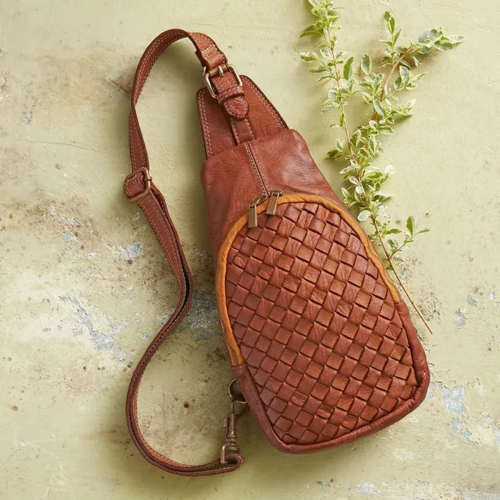 Women Woven Marlowe Bag Saddle Sundance Catalog Handbags