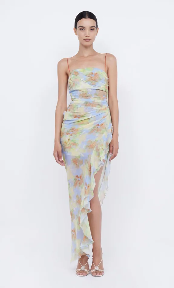 Women ZEPHY ASYM DRESS 8211 BLUE BLOSSOM Bec Bridge Maxi Dresses