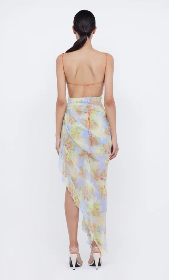 Women ZEPHY ASYM DRESS 8211 BLUE BLOSSOM Bec Bridge Wedding Guest