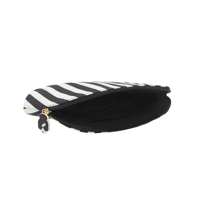 Womens Accessories Alice Olivia X Fabfitfun Pencil Pouch Positano Stripe Sm Black