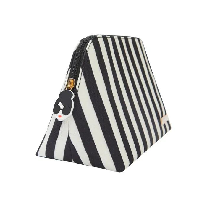 Womens Accessories Alice Olivia X Fabfitfun Pencil Pouch Positano Stripe Sm Black