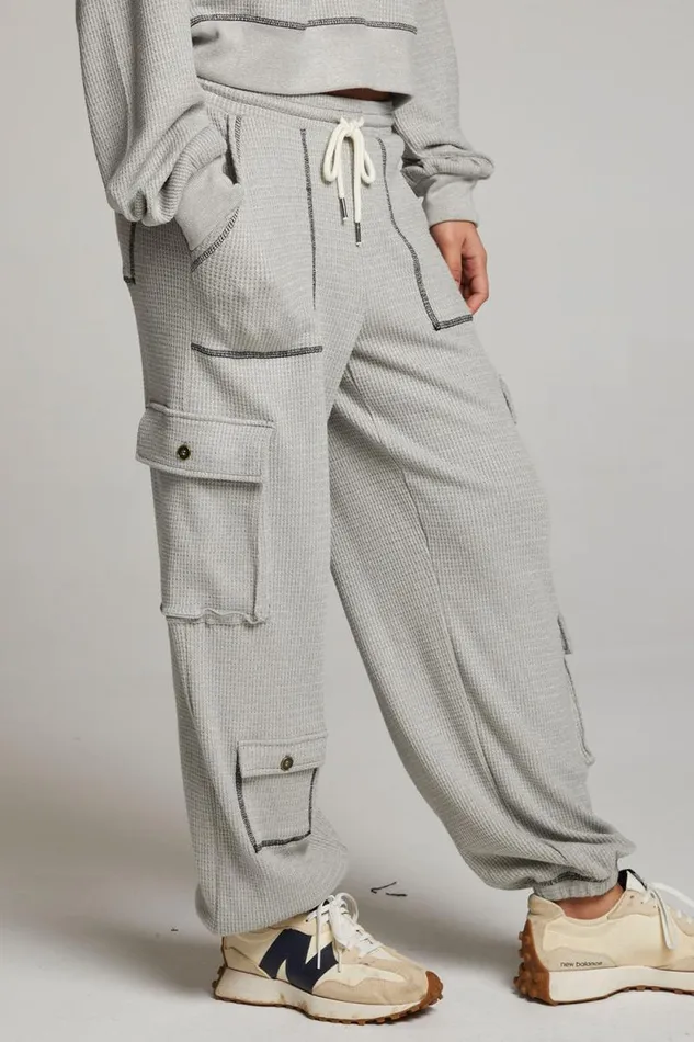 Womens Chaser Brand Bottoms Bily Heather Grey Jogger