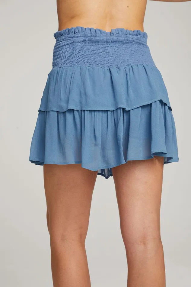 Womens Chaser Brand Bottoms Cruz Vintage Blue Mini Skirt