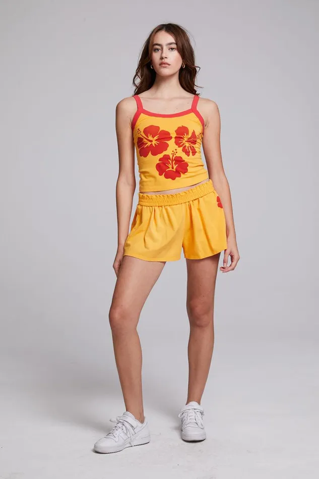 Womens Chaser Brand Bottoms Hibiscus Shorts