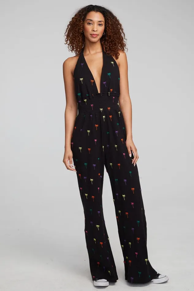 Womens Chaser Brand Bottoms Hinano Jumpsuit 8211 Black Onyx