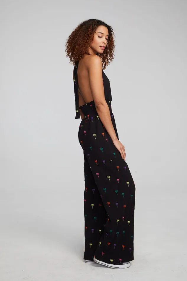 Womens Chaser Brand Bottoms Hinano Jumpsuit 8211 Black Onyx
