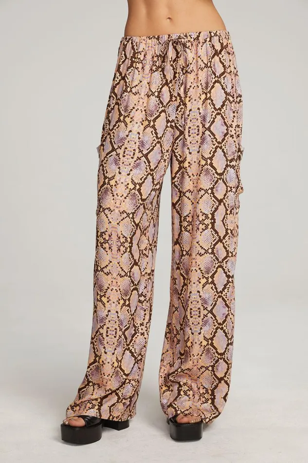 Womens Chaser Brand Bottoms Lee Python Print Trousers